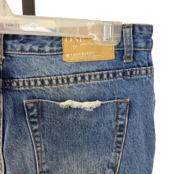 One Teaspoon Freebirds Low Waist Rigid Skinny Leg Extreme Distressing Size 28 - Picture 7 of 10